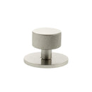 Millhouse Brass Paddington Spiral Round Cabinet Knob Handle on Backplate - Satin Nickel