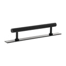Millhouse Brass Paddington Spiral T-Bar Cabinet Pull Handle on Backplate 128mm - Matt Black