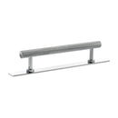 Millhouse Brass Paddington Spiral T-Bar Cabinet Pull Handle on Backplate 128mm - Polished Chrome