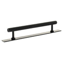 Millhouse Brass Paddington Spiral T-Bar Cabinet Pull Handle on Backplate 160mm - Matt Black