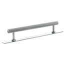 Millhouse Brass Paddington Spiral T-Bar Cabinet Pull Handle on Backplate 160mm - Polished Chrome