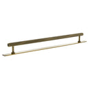 Millhouse Brass Paddington Spiral T-Bar Cabinet Pull Handle on Backplate 320mm - Antique Brass