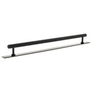 Millhouse Brass Paddington Spiral T-Bar Cabinet Pull Handle on Backplate 320mm - Matt Black