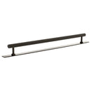 Millhouse Brass Paddington Spiral T-Bar Cabinet Pull Handle on Backplate 320mm - Urban Dark Bronze