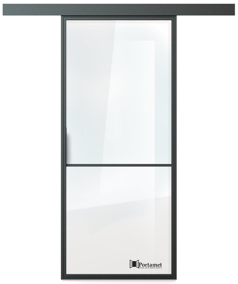 Portamet by Sfarzo - Madrid Classic Single Glazed Steel Sliding Door