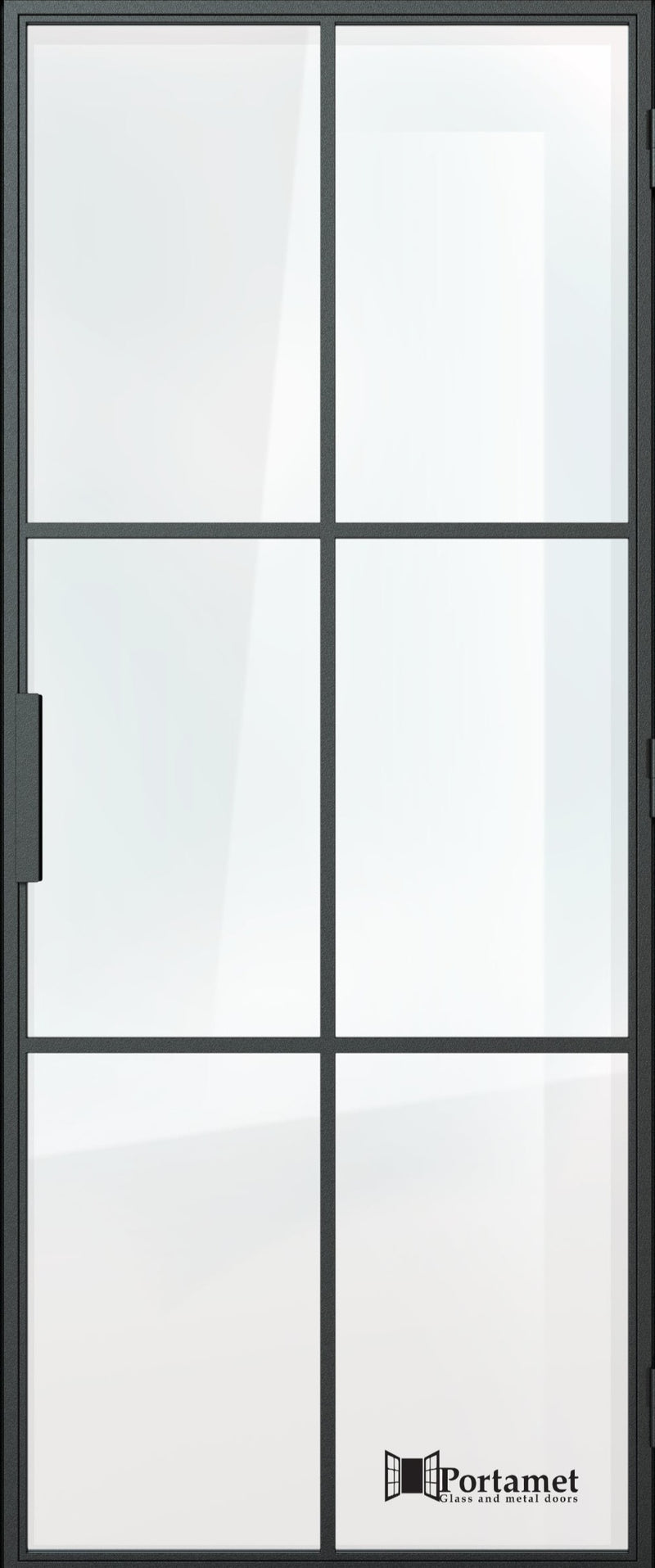 Portamet by Sfarzo - Malmo Classic Single Glazed Steel Hinged Door with Frame
