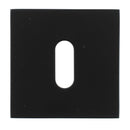 Atlantic Oro&Oro Key Escutcheons on Square Rose - Matt Black