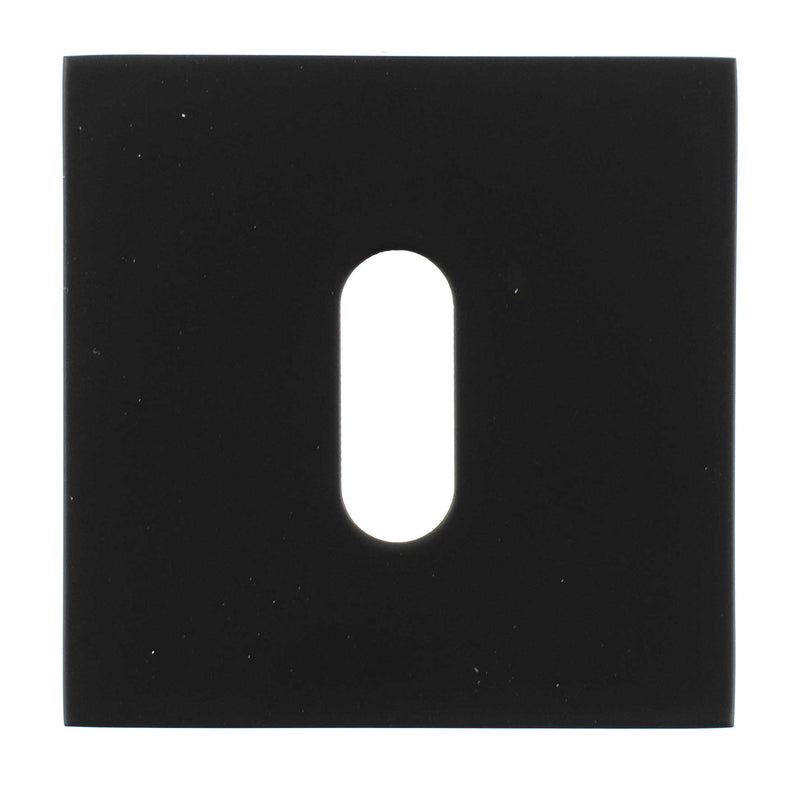 Atlantic Oro&Oro Key Escutcheons on Square Rose - Matt Black