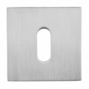 Atlantic Oro&Oro Key Escutcheons on Square Rose - Satin Chrome