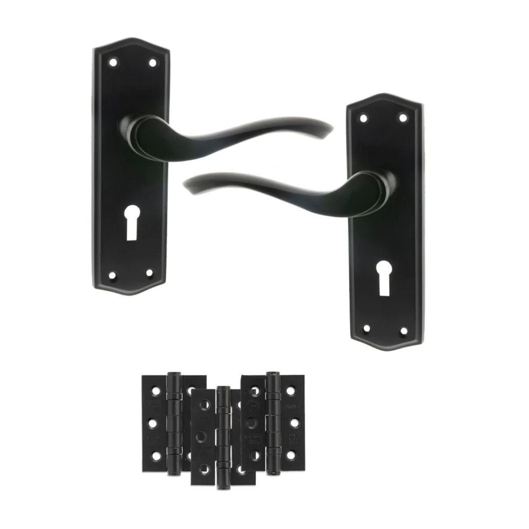 Atlantic OE178 Old English Warwick on Backplate Door Handle Pack
