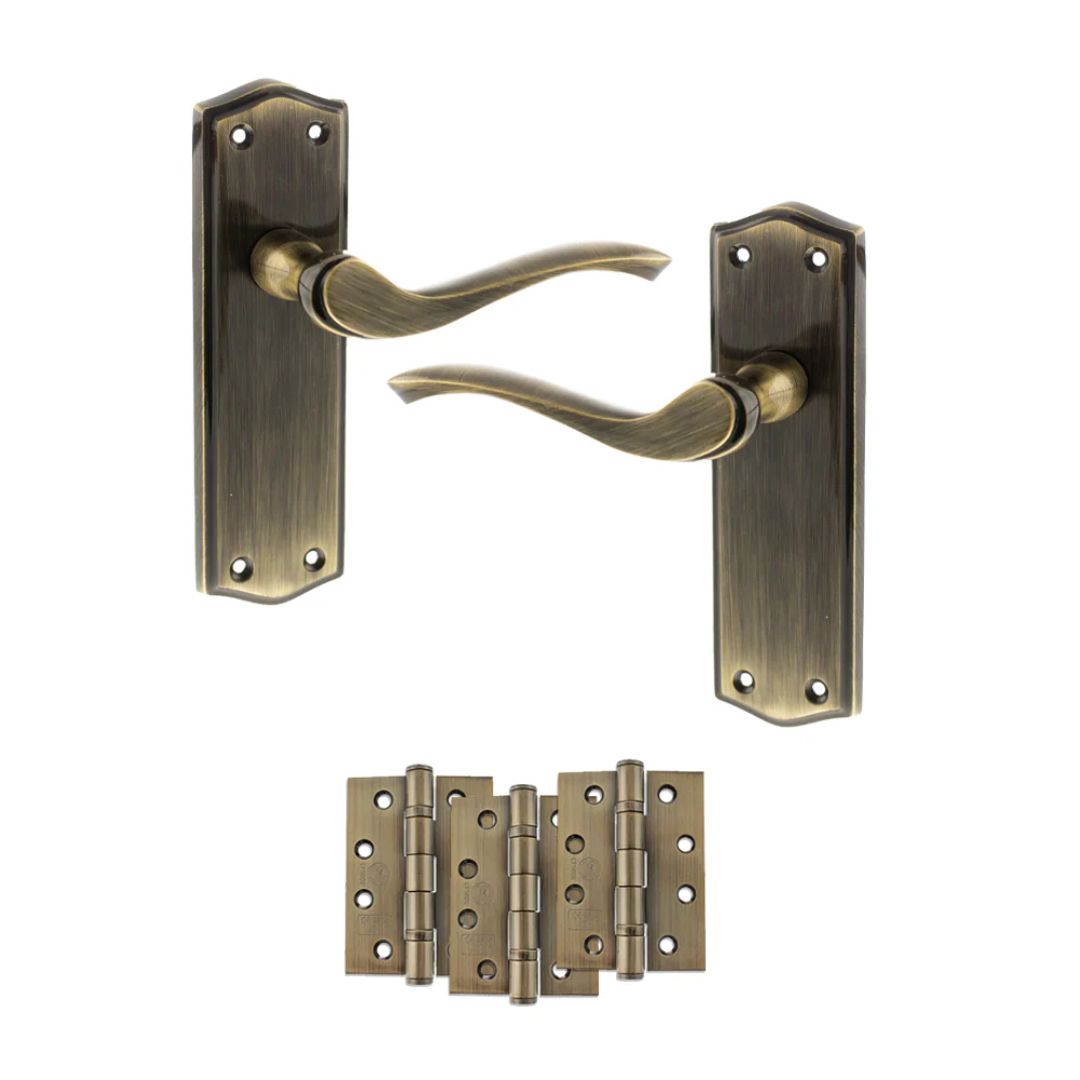 Atlantic OE178 Old English Warwick on Backplate Door Handle Pack