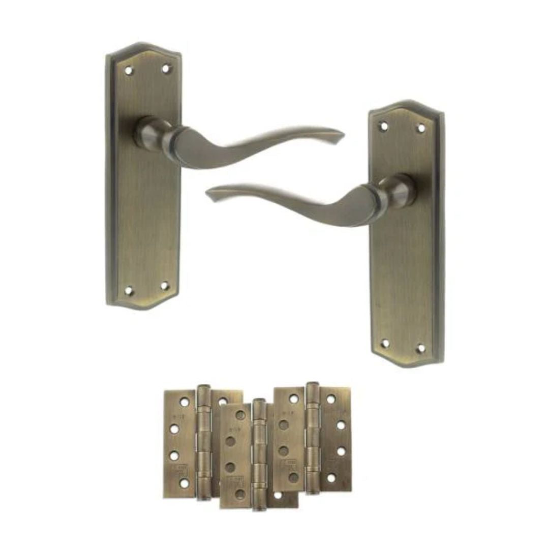 Atlantic OE178 Old English Warwick on Backplate Door Handle Pack