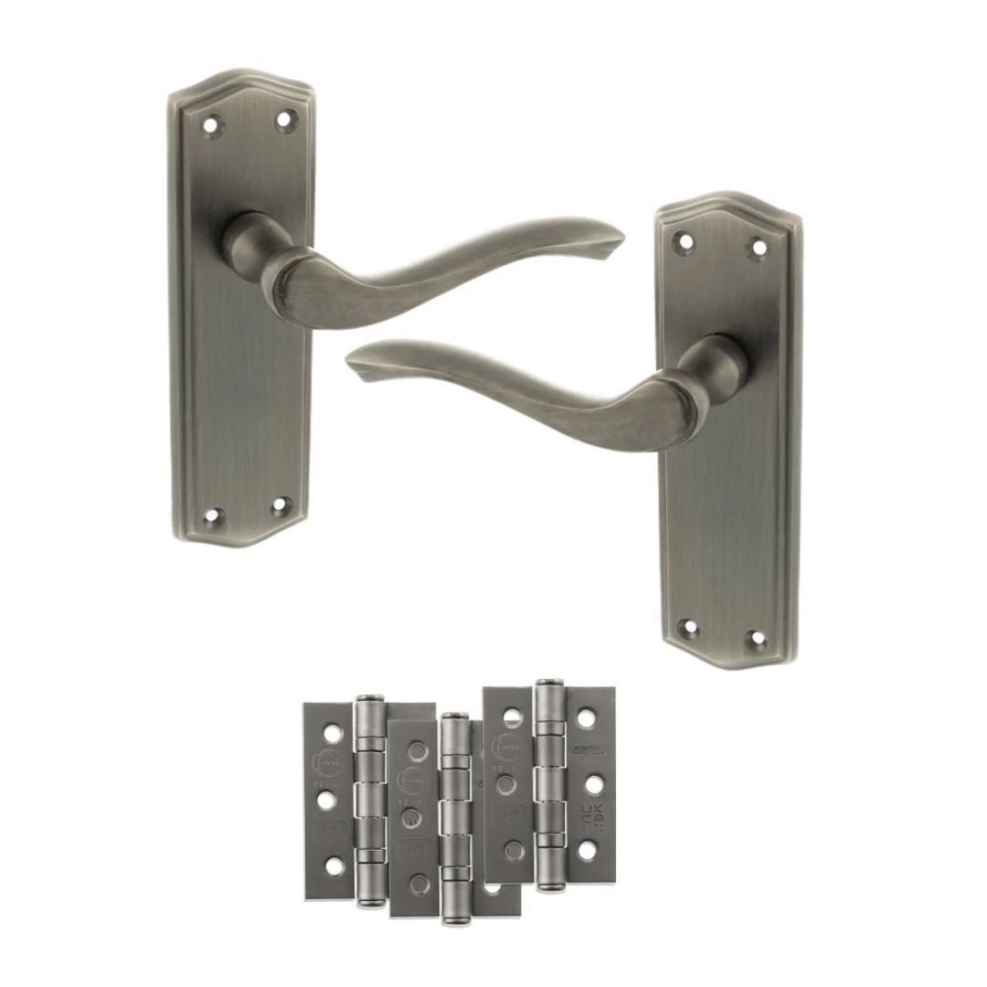 Atlantic OE178 Old English Warwick on Backplate Door Handle Pack