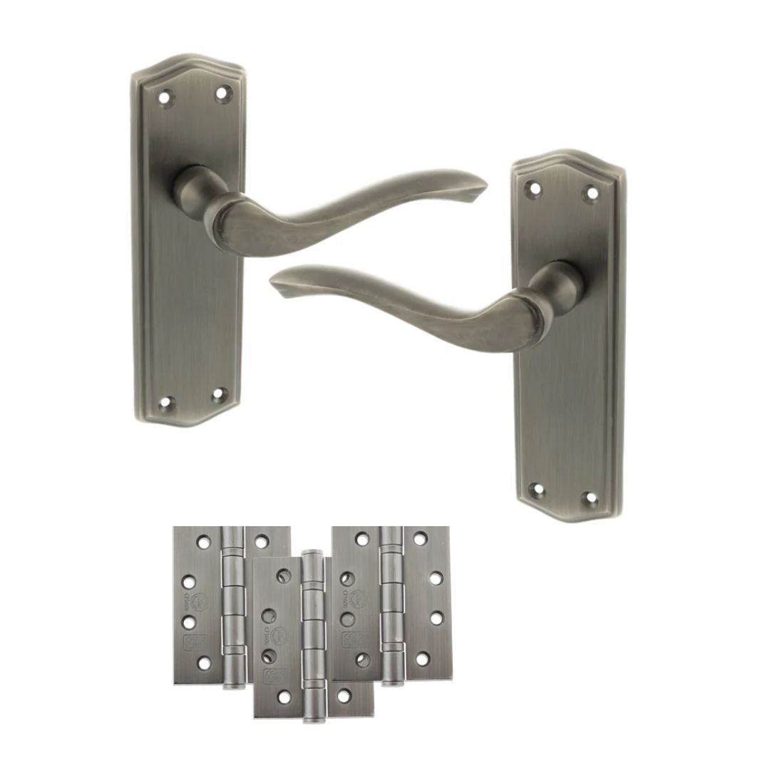 Atlantic OE178 Old English Warwick on Backplate Door Handle Pack