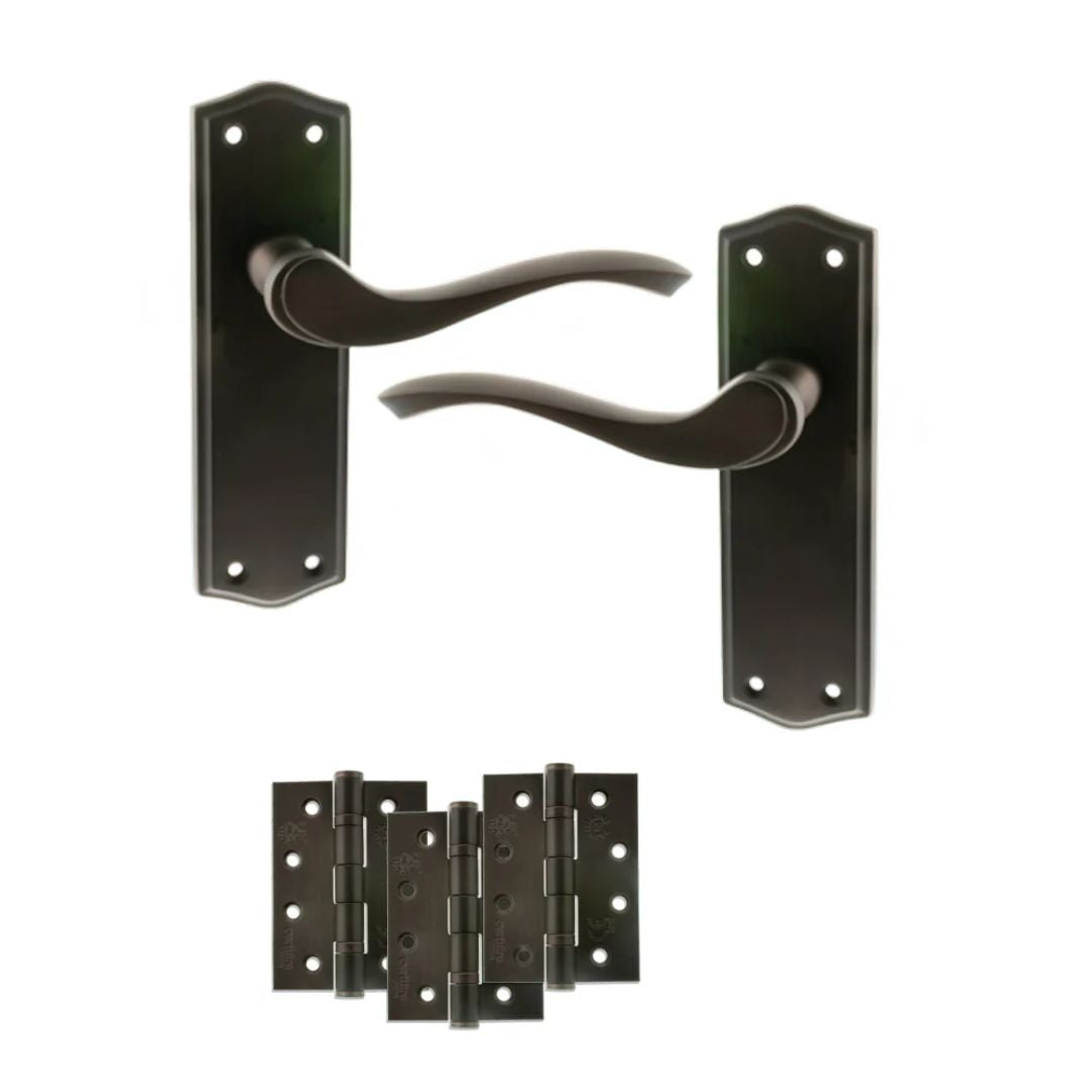 Atlantic OE178 Old English Warwick on Backplate Door Handle Pack