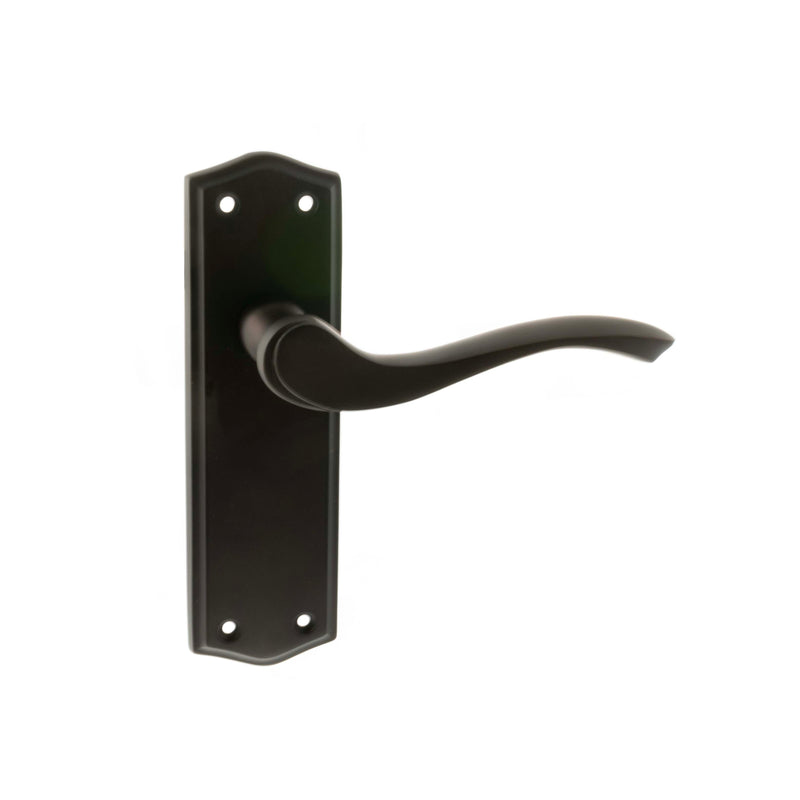 Atlantic Old English Warwick Latch Lever on Backplate - Urban Dark Bronze