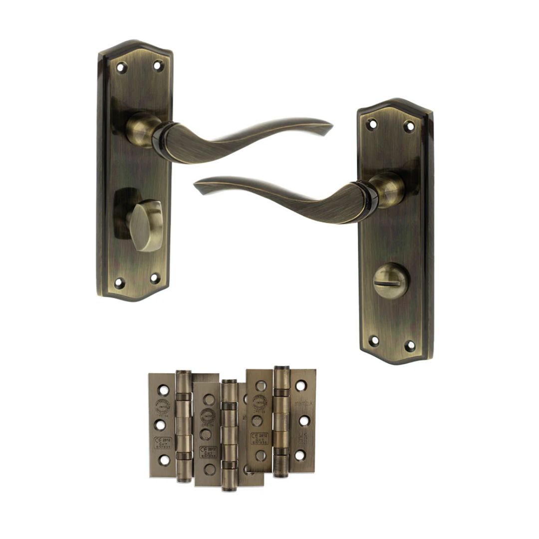 Atlantic OE178 Old English Warwick on Backplate Door Handle Pack
