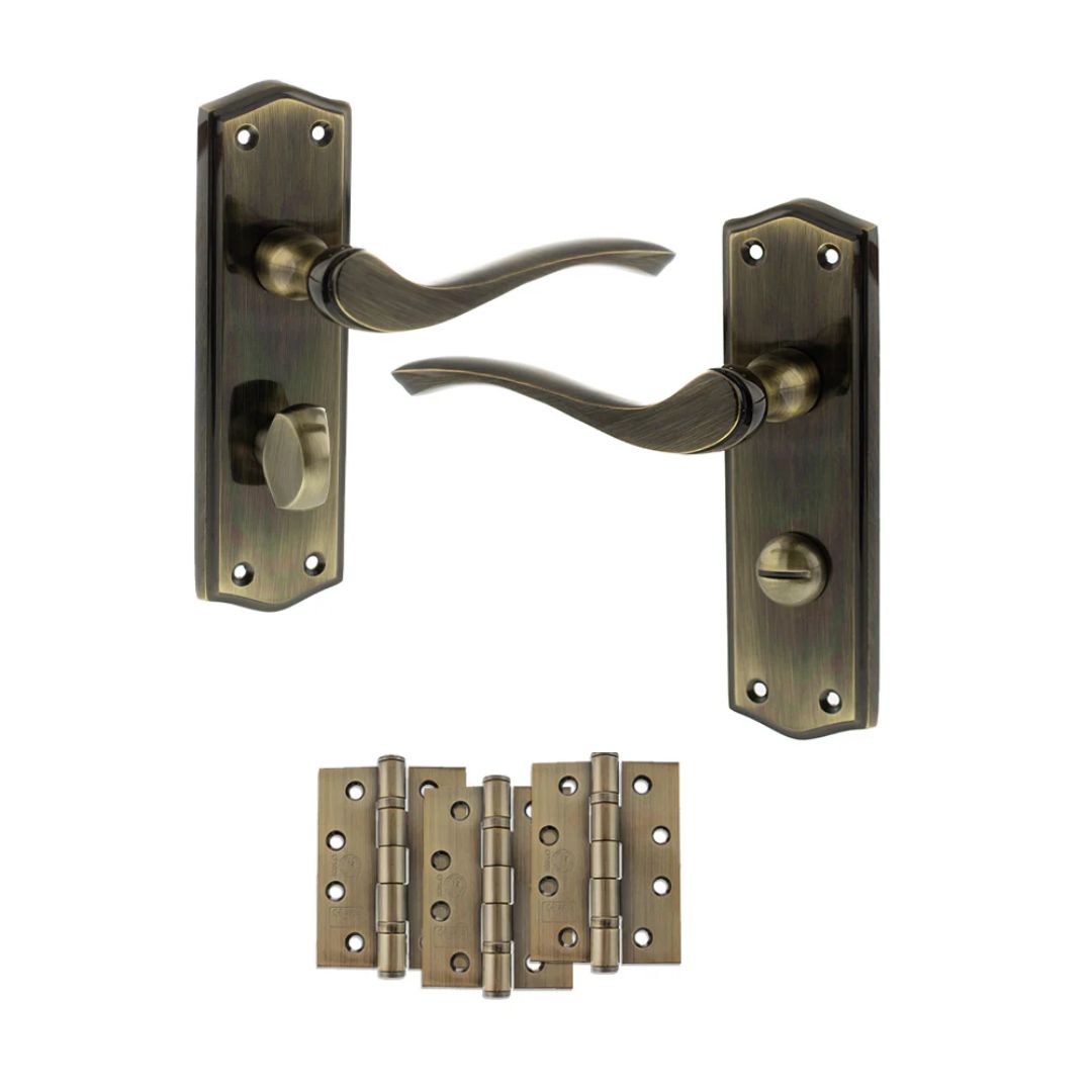 Atlantic OE178 Old English Warwick on Backplate Door Handle Pack