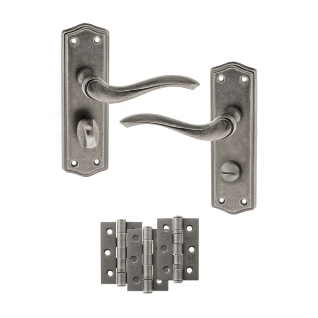 Atlantic OE178 Old English Warwick on Backplate Door Handle Pack