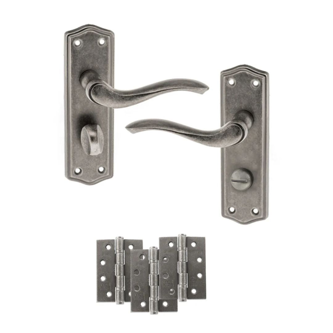 Atlantic OE178 Old English Warwick on Backplate Door Handle Pack