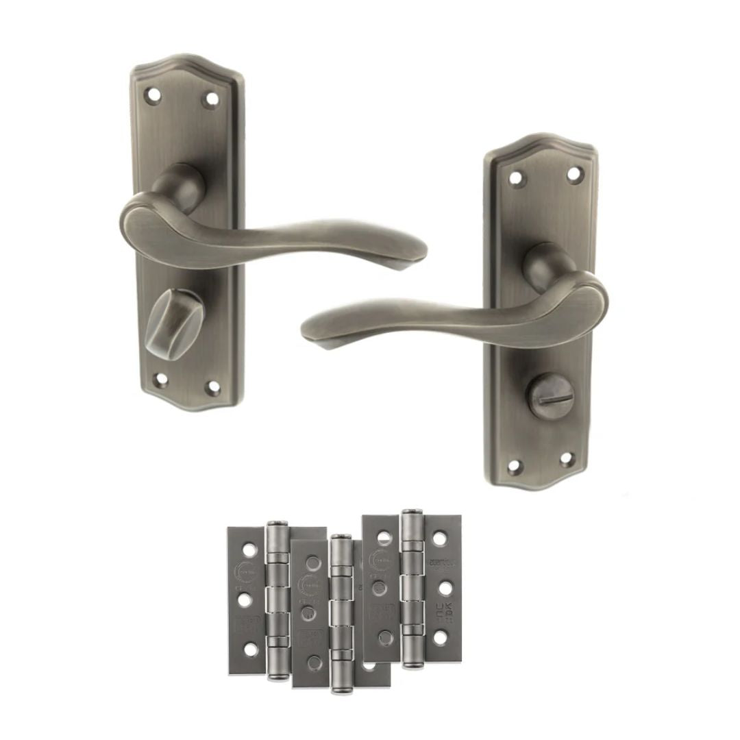 Atlantic OE178 Old English Warwick on Backplate Door Handle Pack