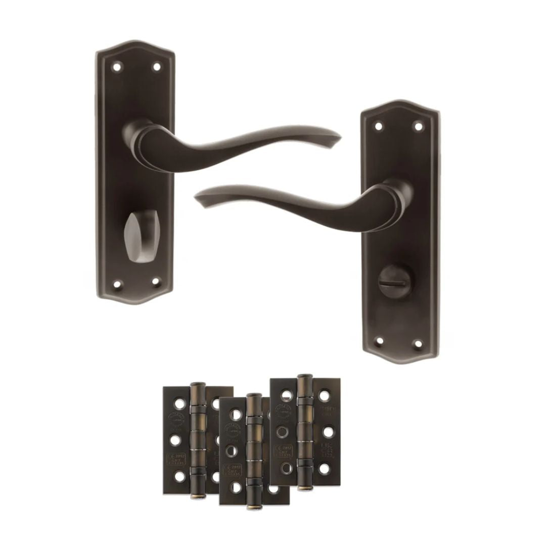 Atlantic OE178 Old English Warwick on Backplate Door Handle Pack