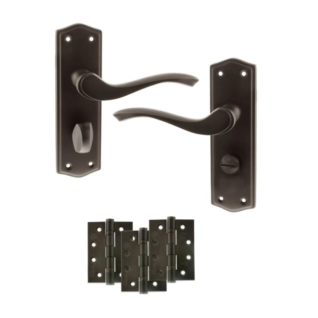 Atlantic OE178 Old English Warwick on Backplate Door Handle Pack