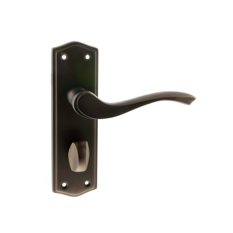 Atlantic Old English Warwick Key Lever on Backplate - Urban Dark Bronze