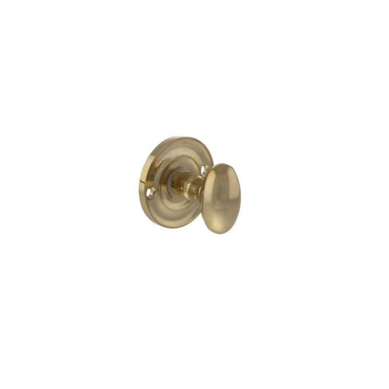 Atlantic Old English Solid Brass Oval WC Turn and Release - Raw Brass