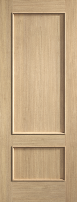 Pre-Assembled Oak Murcia 2 Panel Prefinished Fire Door Set