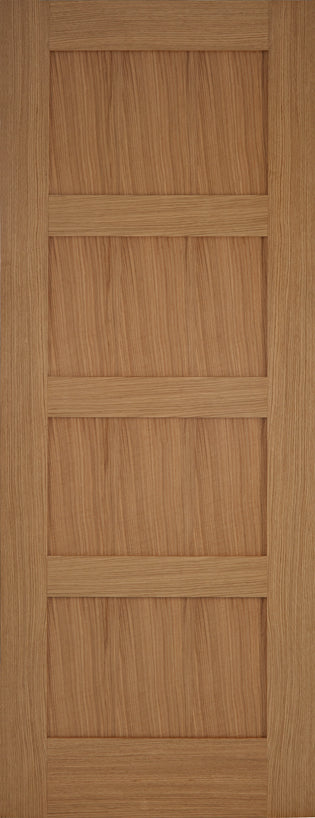 PM Mendes Oak Contemporary 4 Panel Unfinished Door