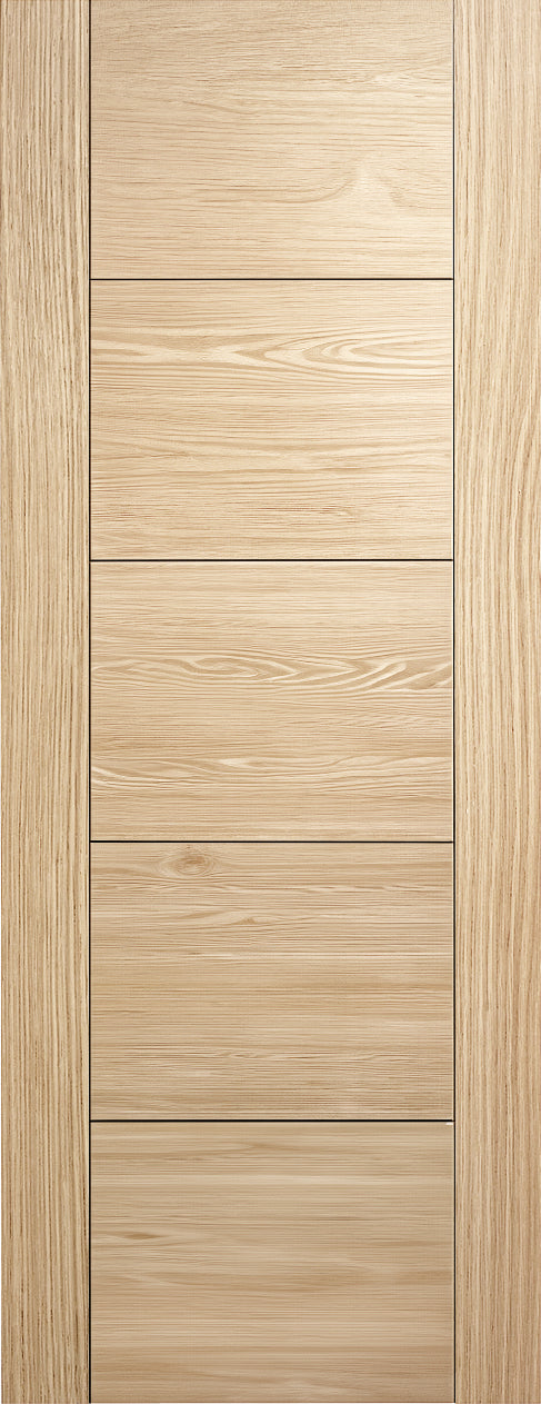 Artis Horizontal Oak Ladder 5P V-Groove Unfinished Door