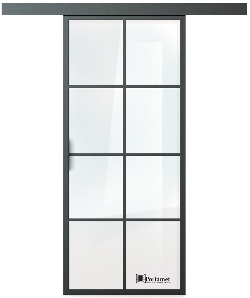 Portamet by Sfarzo - Oslo Classic Single Glazed Steel Sliding Door