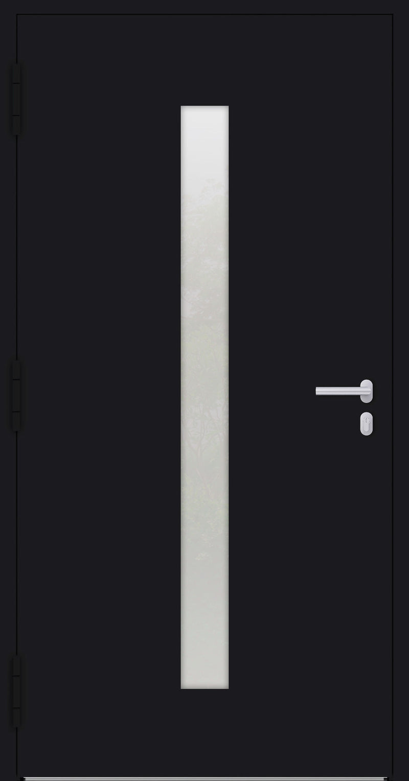 Turenwerke P90 Design 01 Aluminium Door - Black RAL9005