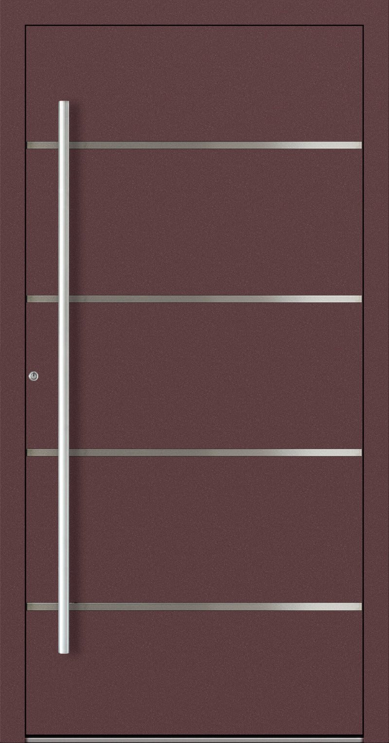 Turenwerke P90 Design 02 Aluminium Door - Rotbraun RAL3005
