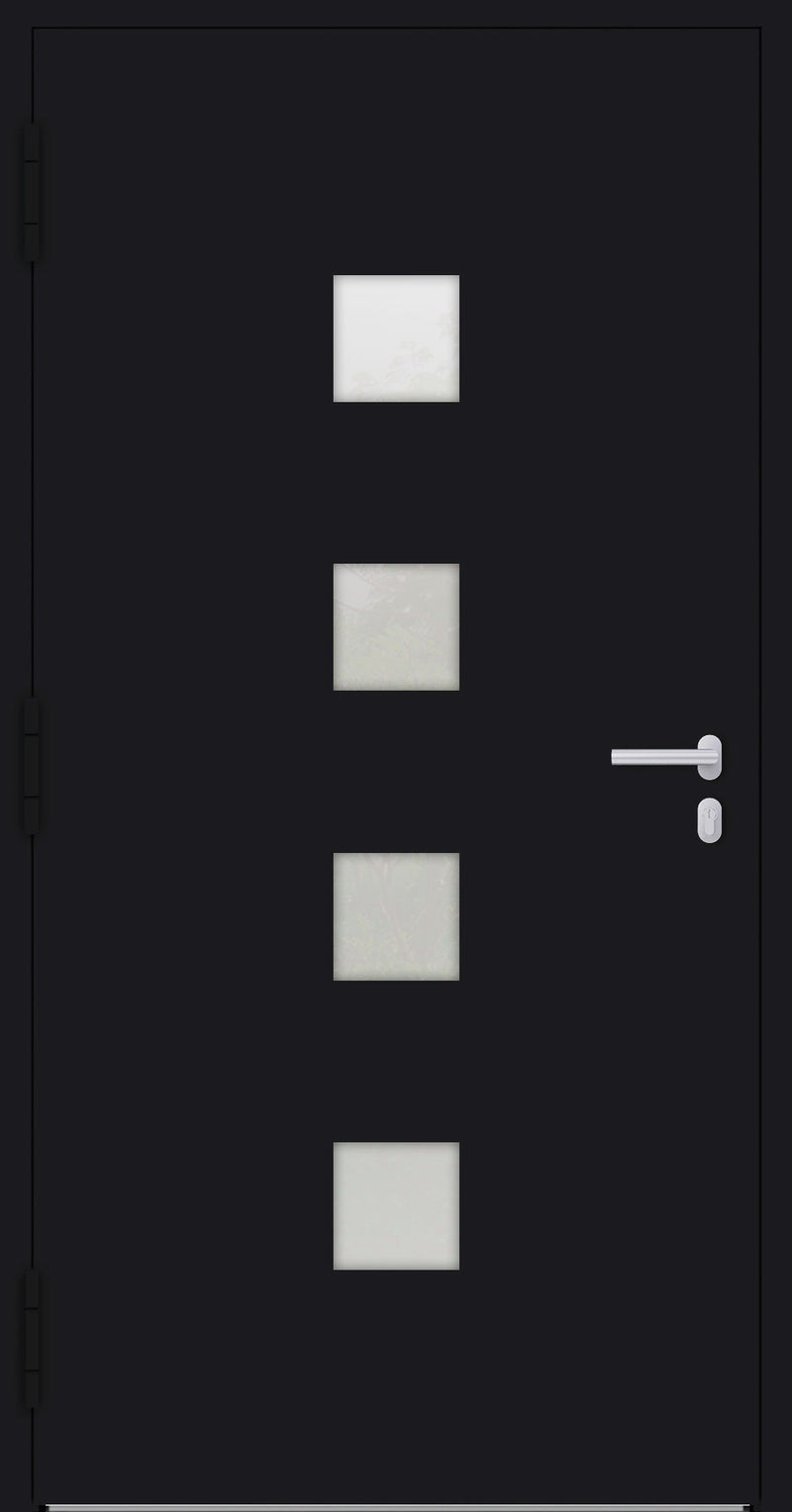 Turenwerke P90 Design 03 Aluminium Door - Black RAL9005
