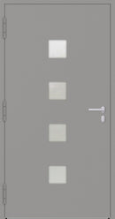 Turenwerke P90 Design 03 Aluminium Door - Grey RAL9007