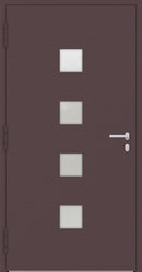 Turenwerke SL75 Design 03 Aluminium Door - Red RAL3005