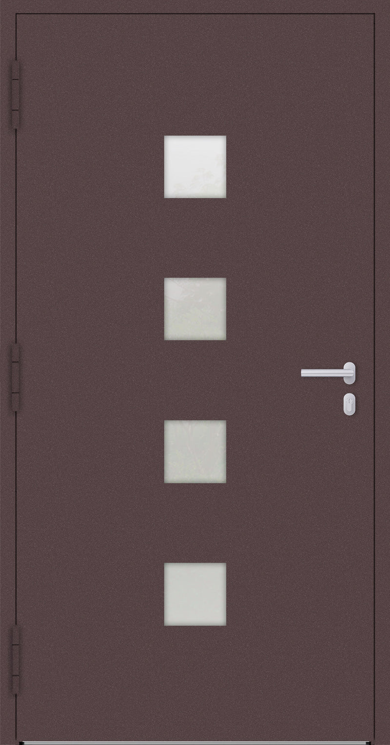 Turenwerke SL75 Design 03 Aluminium Door - Red RAL3005