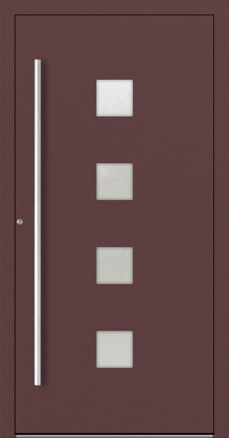Turenwerke SL75 Design 03 Aluminium Door - Red RAL3005