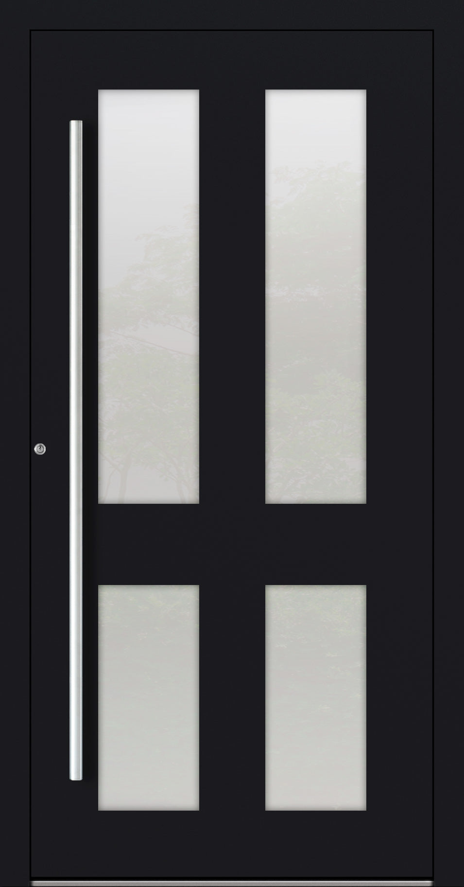 Turenwerke P90 Design 09 Aluminium Door - Black RAL9005