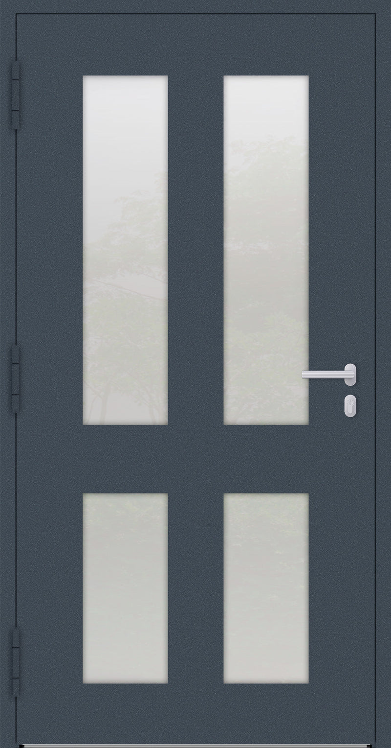 Turenwerke P90 Design 09 Aluminium Door - Dark Blue RAL5011