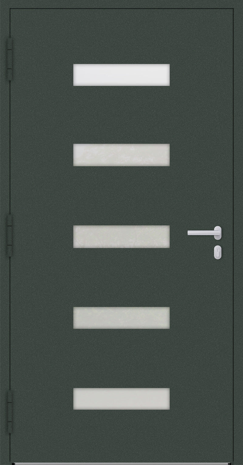 Turenwerke P90 Design 11 Aluminium Door - Fir Green RAL6009