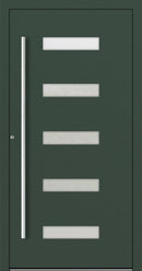 Turenwerke P90 Design 11 Aluminium Door - Fir Green RAL6009