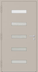 Turenwerke SL75 Design 11 Aluminium Door - Beige RAL1015
