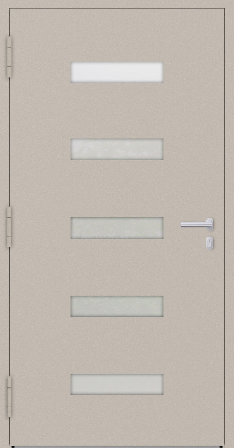 Turenwerke P90 Design 11 Aluminium Door - Ivory RAL1015