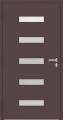 Turenwerke SL75 Design 11 Aluminium Door - Red RAL3005