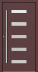 Turenwerke P90 Design 11 Aluminium Door - Rotbraun RAL3005