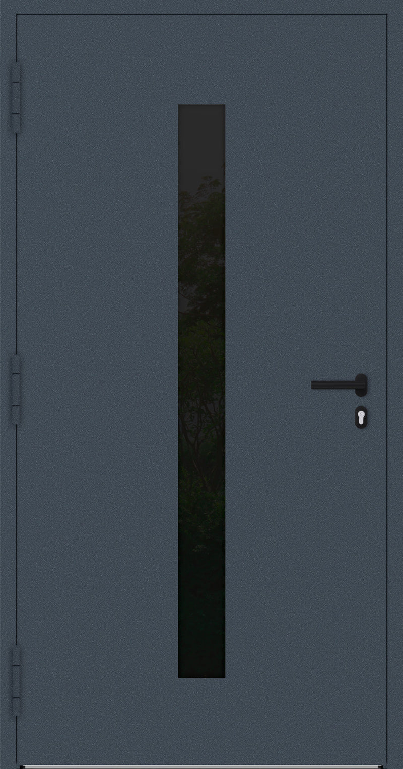 Turenwerke SL75 Design 21 Aluminium Door - Blue RAL5011 - Blackline