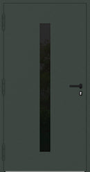 Turenwerke P90 Design 21 Aluminium Door - Fir Green RAL6009 - Blackline